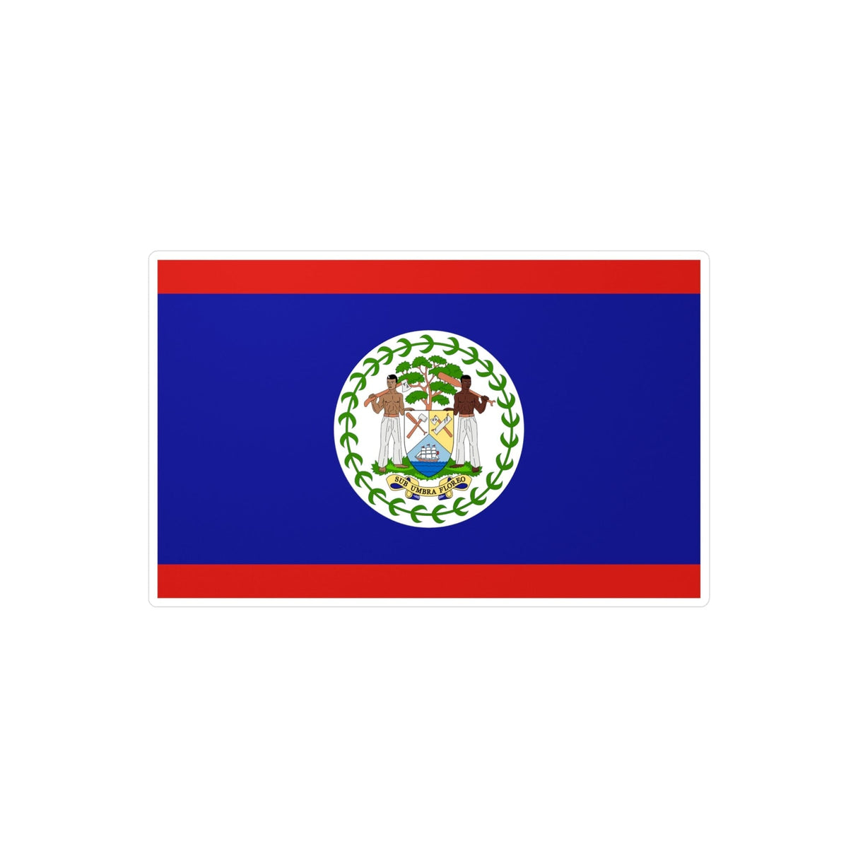 Belize Flag Sticker in Multiple Sizes - Pixelforma