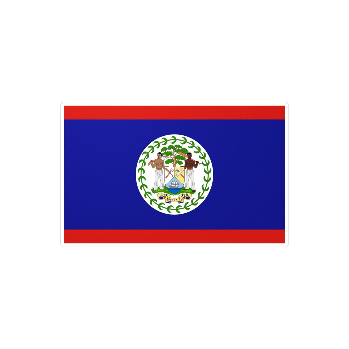 Autocollant Drapeau du Belize en plusieurs tailles - Pixelforma