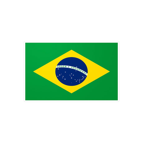 Brazil Flag Sticker in Multiple Sizes - Pixelforma