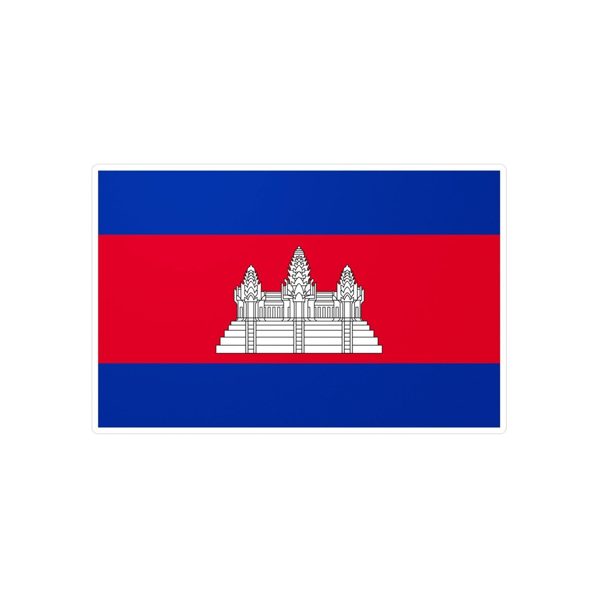 Autocollant Drapeau du Cambodge en plusieurs tailles - Pixelforma