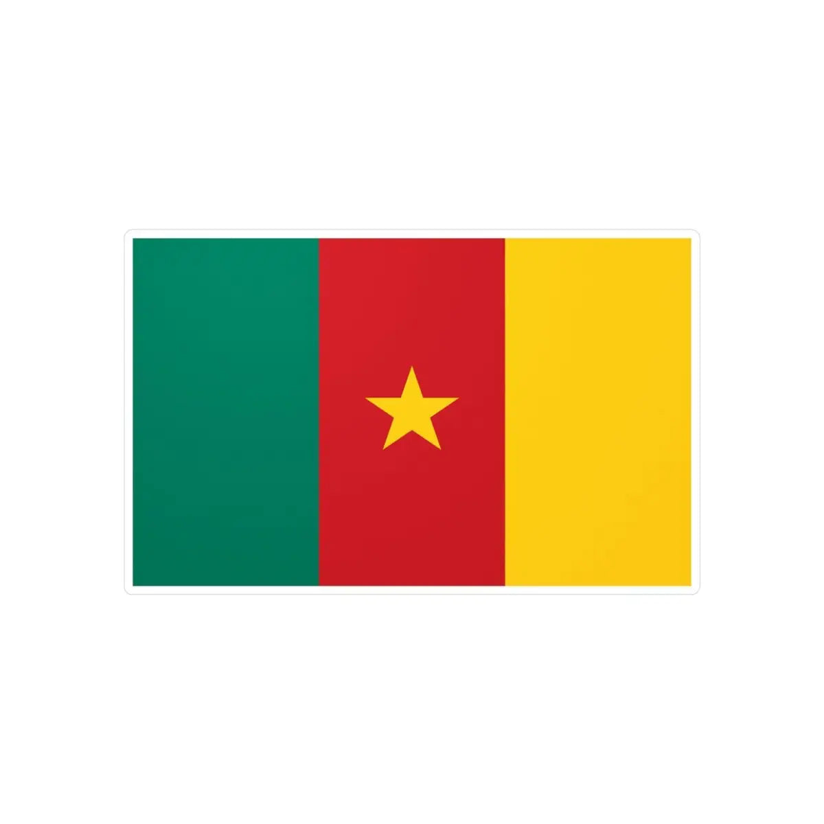 Autocollant Drapeau du Cameroun en plusieurs tailles - Pixelforma 