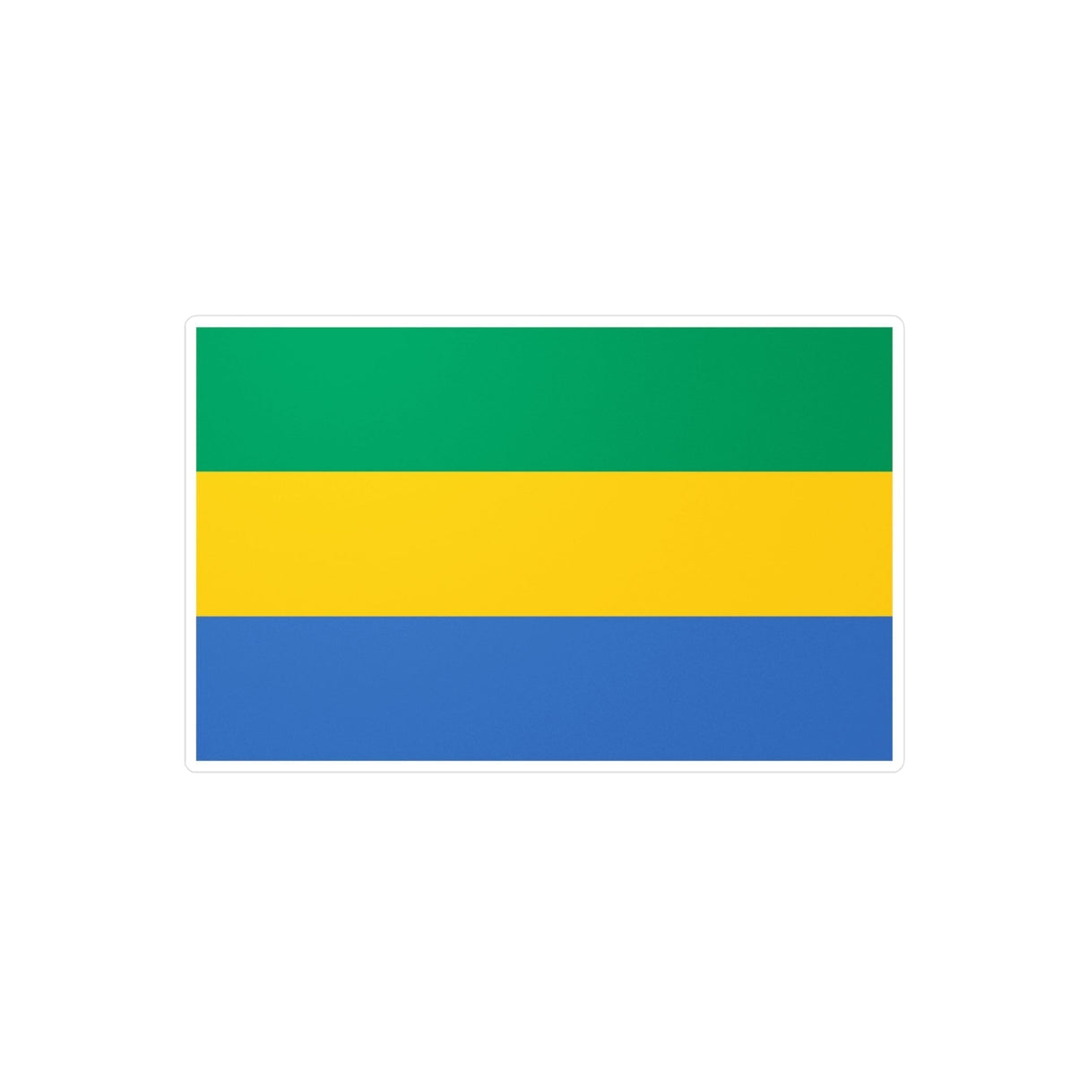 Gabon Flag Sticker in Multiple Sizes - Pixelforma