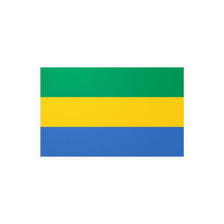 Autocollant Drapeau du Gabon en plusieurs tailles - Pixelforma