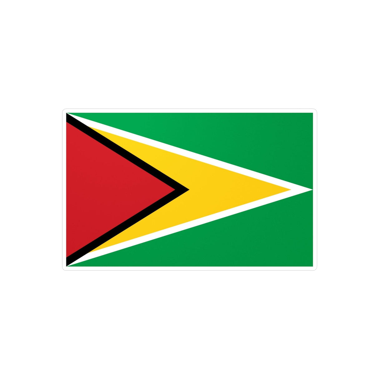Guyana Flag Sticker in Multiple Sizes - Pixelforma