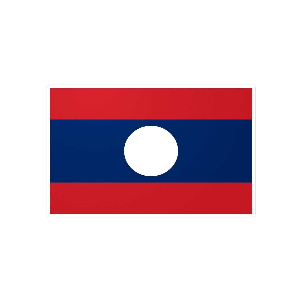 Laos Flag Sticker in Multiple Sizes - Pixelforma