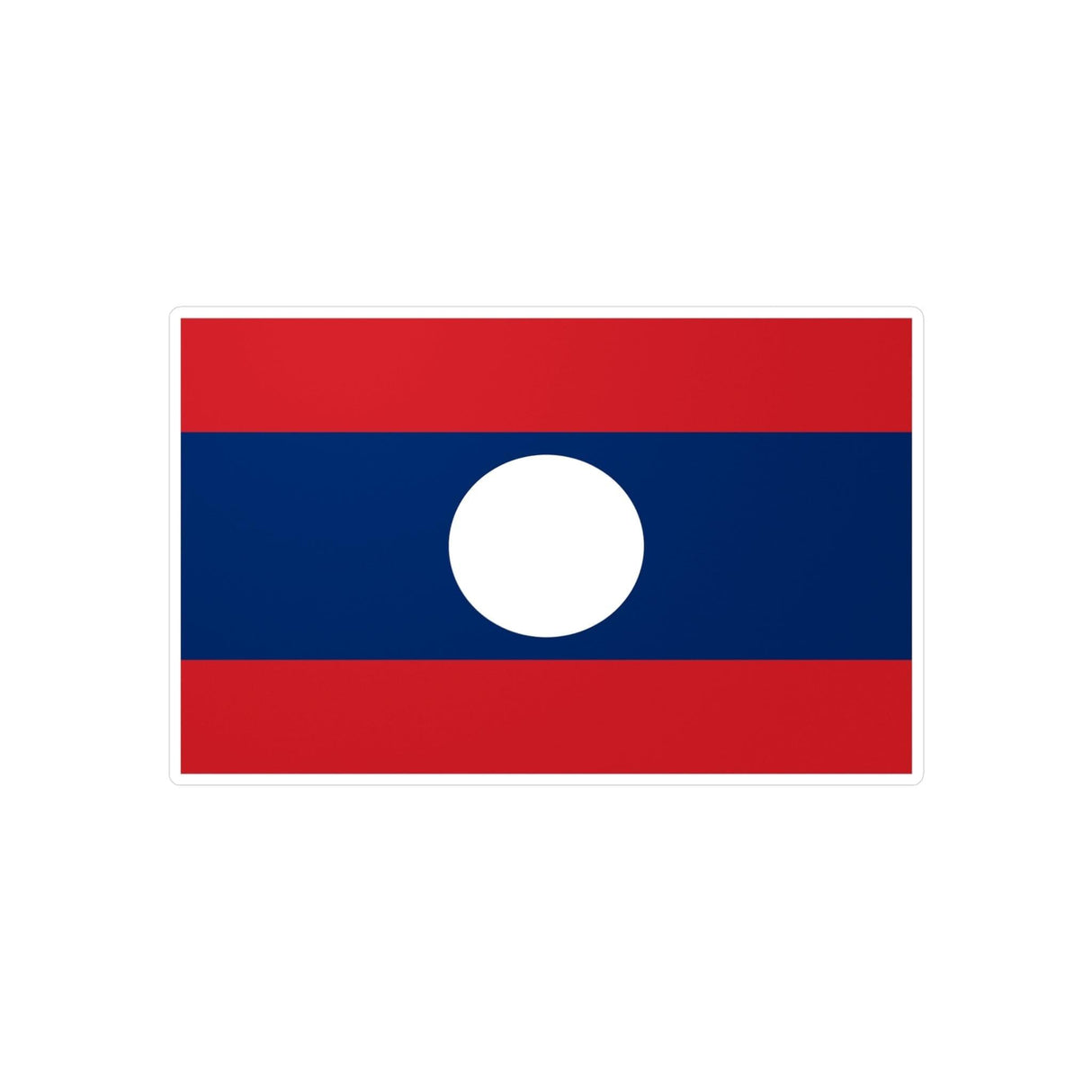 Autocollant Drapeau du Laos en plusieurs tailles - Pixelforma