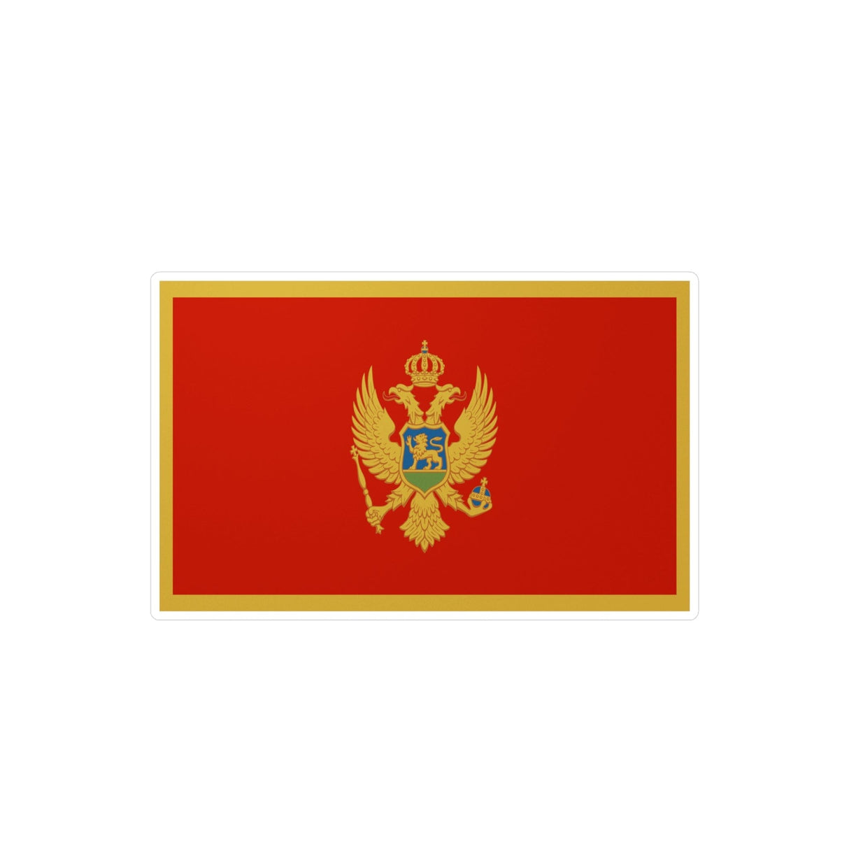 Flag of Montenegro sticker in several sizes - Pixelforma
