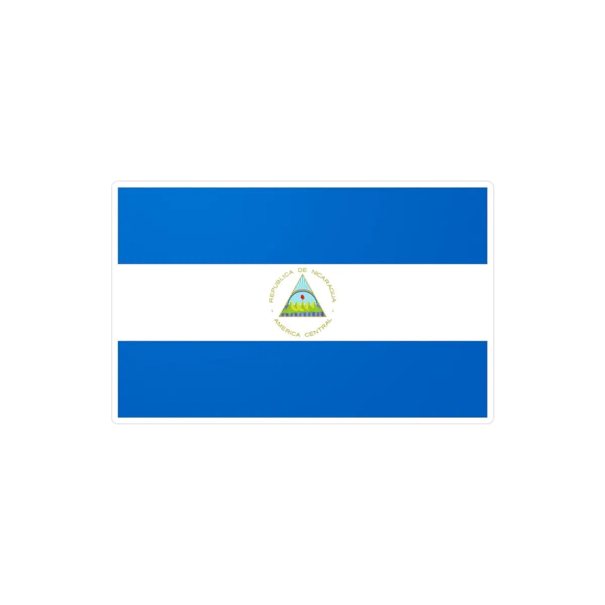 Autocollant Drapeau du Nicaragua en plusieurs tailles - Pixelforma 