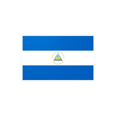 Autocollant Drapeau du Nicaragua en plusieurs tailles - Pixelforma 