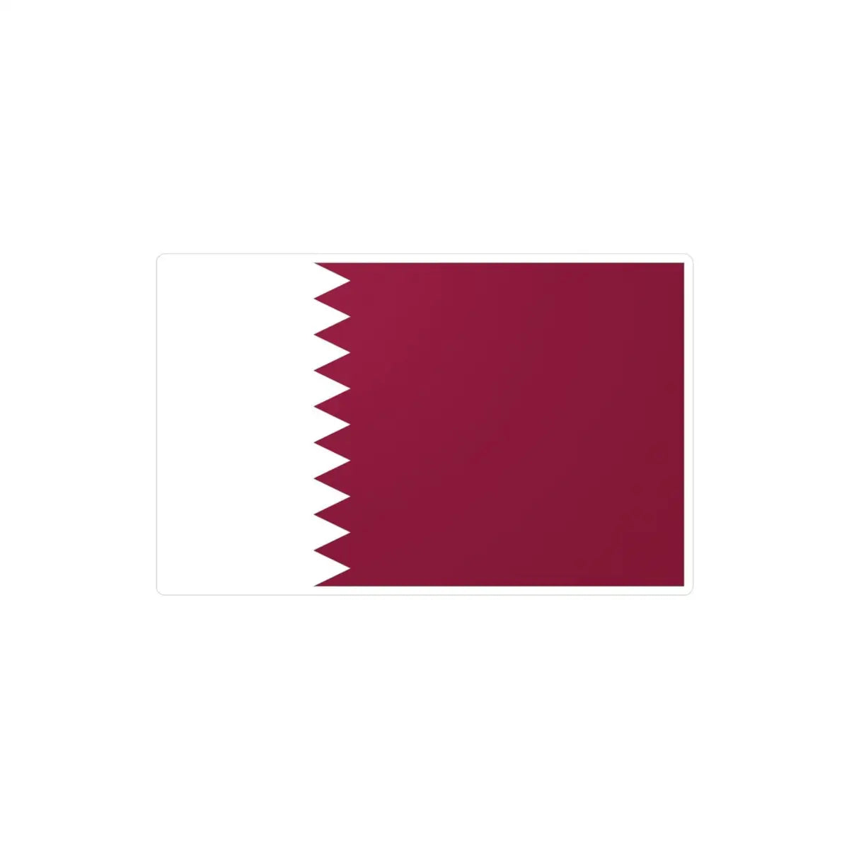 Autocollant Drapeau du Qatar en plusieurs tailles - Pixelforma 