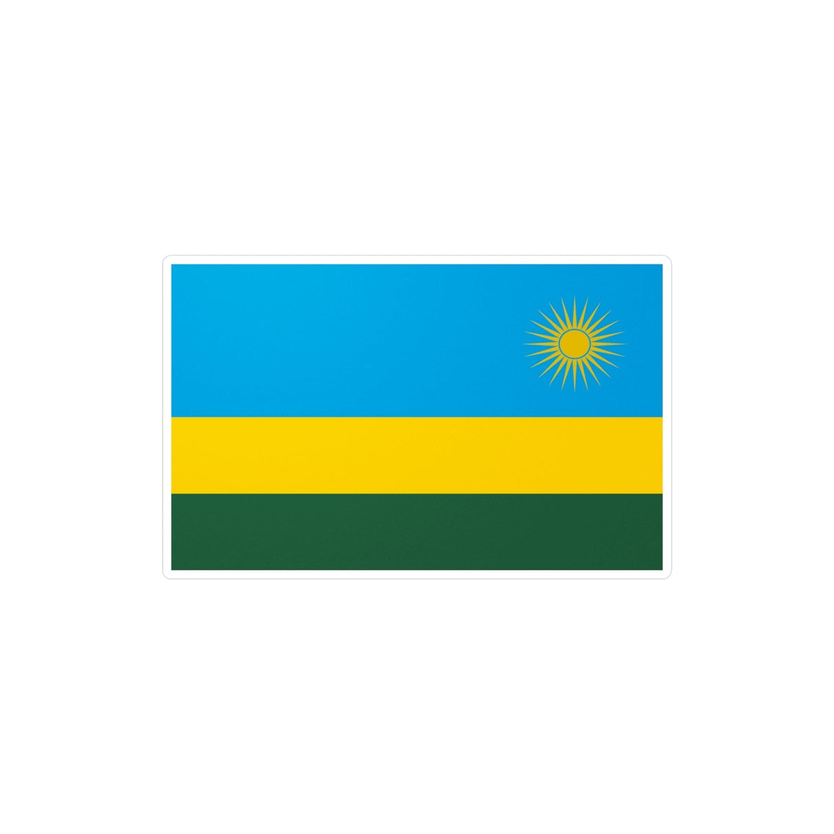 Rwanda Flag Sticker in Multiple Sizes - Pixelforma
