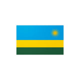 Autocollant Drapeau du Rwanda en plusieurs tailles - Pixelforma