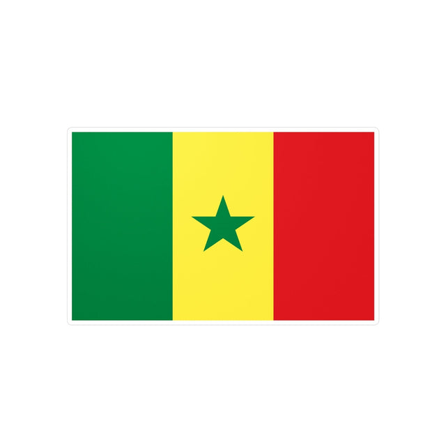 Senegal Flag Sticker in Multiple Sizes - Pixelforma