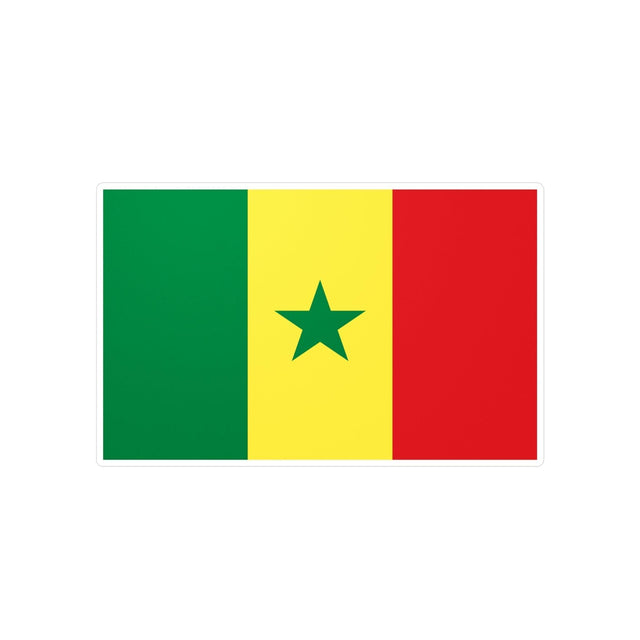 Autocollant Drapeau du Sénégal en plusieurs tailles - Pixelforma