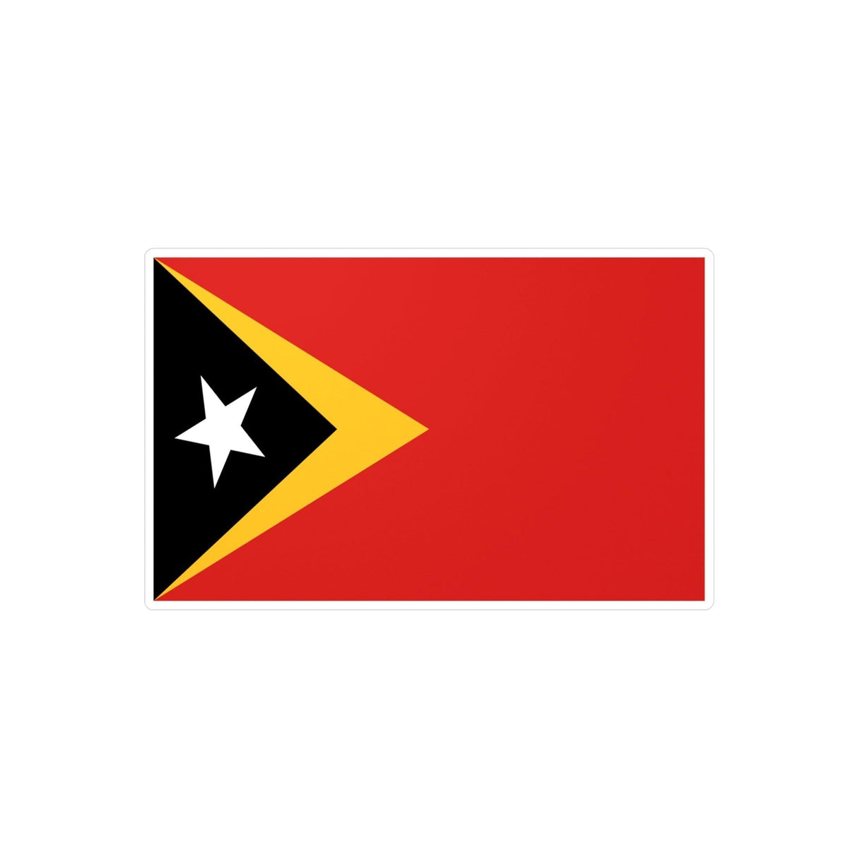 Autocollant Drapeau du Timor oriental en plusieurs tailles - Pixelforma