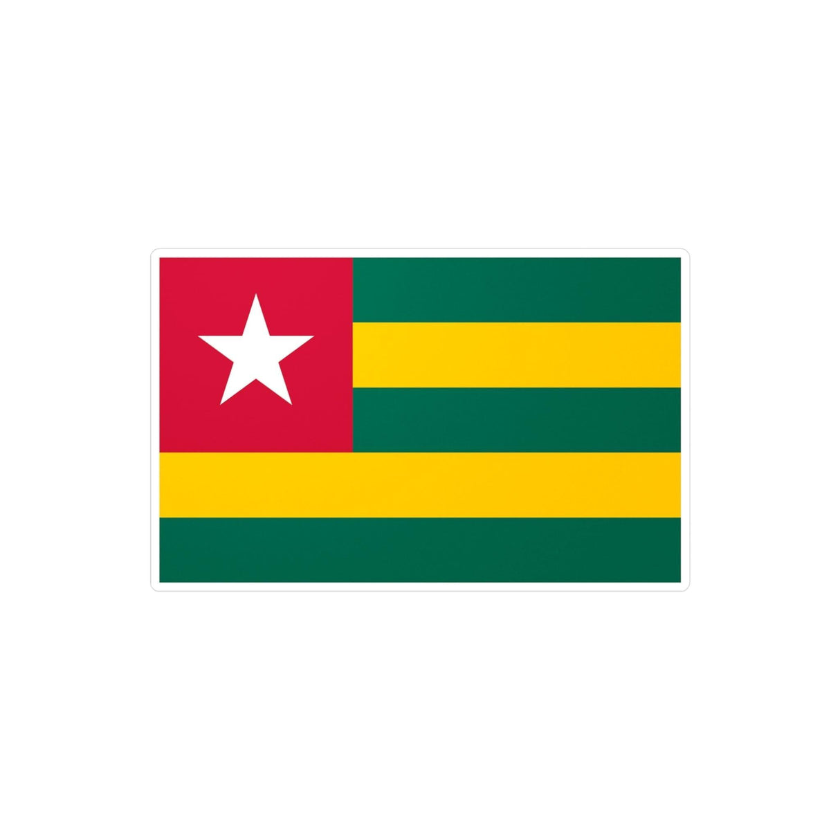 Autocollant Drapeau du Togo en plusieurs tailles - Pixelforma