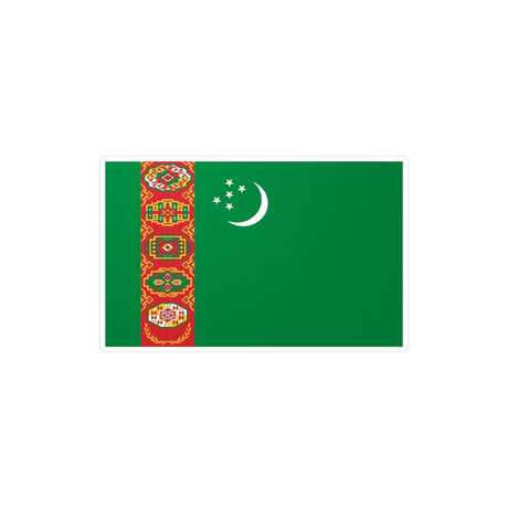 Turkmenistan Flag Sticker in Multiple Sizes - Pixelforma