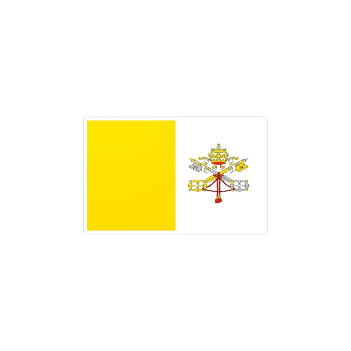 Autocollant Drapeau du Vatican en plusieurs tailles - Pixelforma 