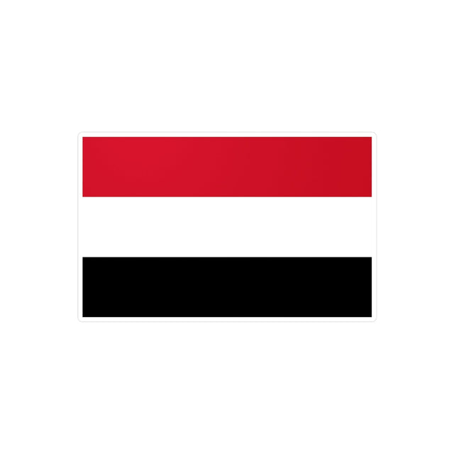 Yemen Flag Sticker in Multiple Sizes - Pixelforma