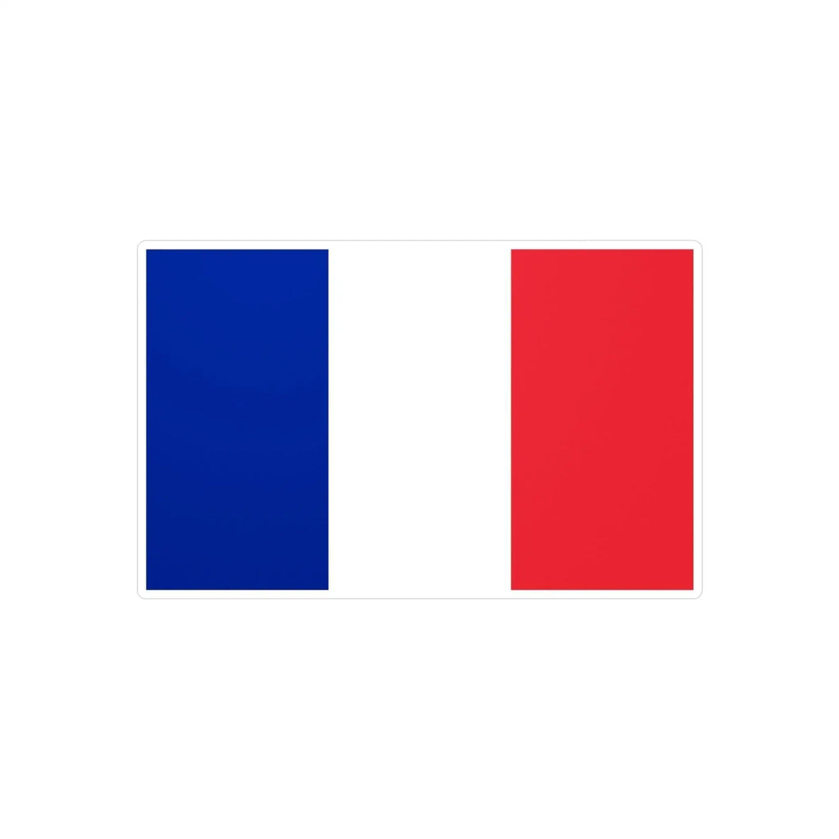 Autocollant drapeau france rectangulaire pvc résistant