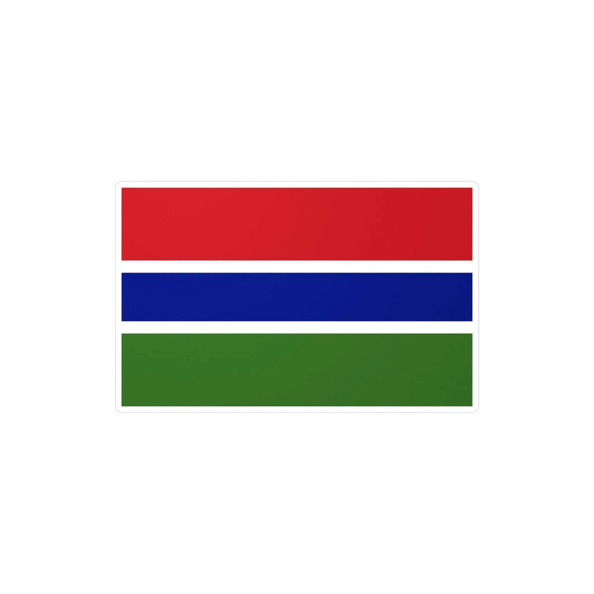 Autocollant drapeau gambie rectangle pvc résistant