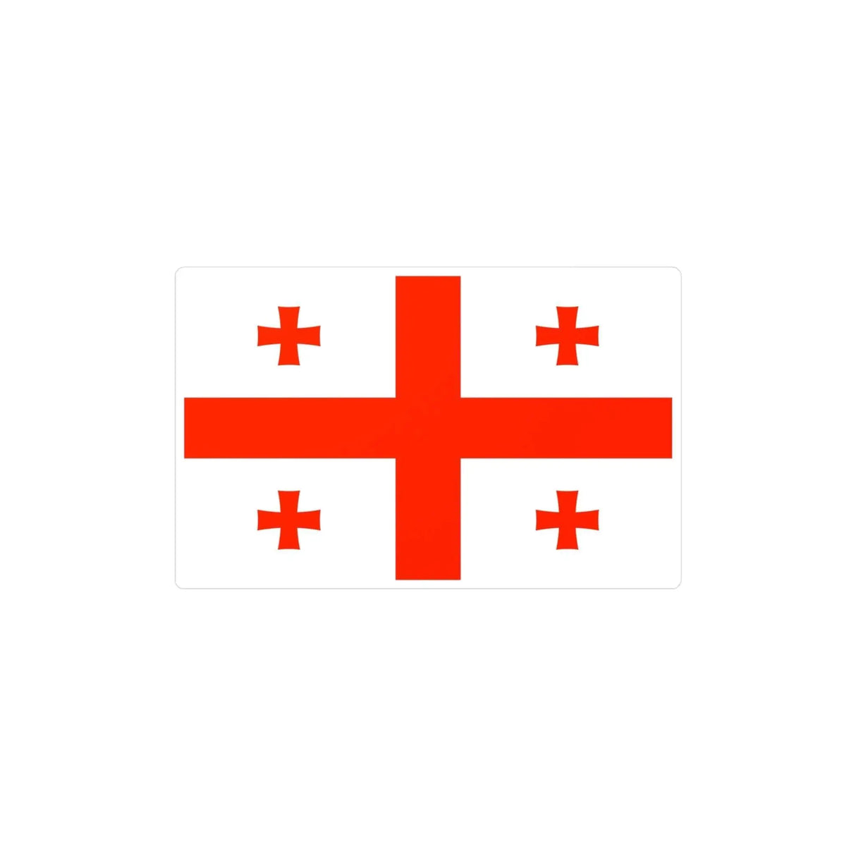 Autocollant drapeau géorgie rectangle pvc résistant
