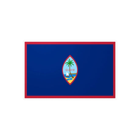 Autocollant drapeau guam rectangle pvc résistant décoratif
