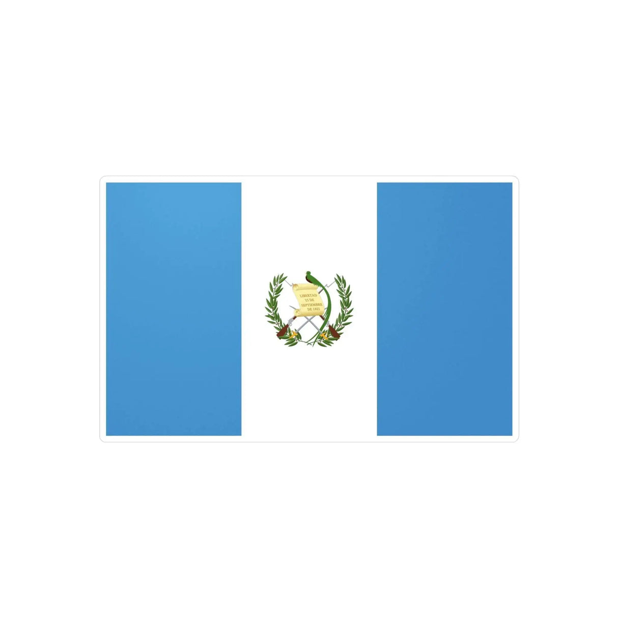 Autocollant drapeau guatemala rectangle pvc résistant