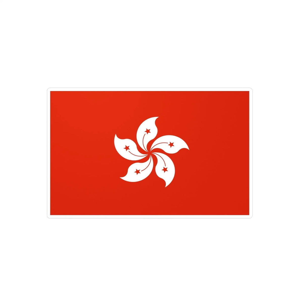 Autocollant drapeau hong kong rectangulaire pvc résistant