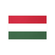 Autocollant drapeau hongrie rectangle pvc résistant