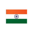 Autocollant drapeau inde rectangle en pvc résistant