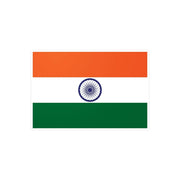 Autocollant drapeau inde rectangle en pvc résistant