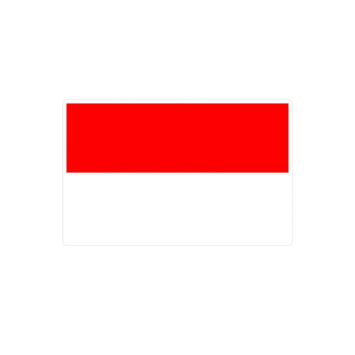 Autocollant drapeau indonésie rectangle en pvc résistant