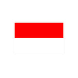 Autocollant drapeau indonésie rectangle en pvc résistant