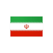 Autocollant drapeau iran format rectangle en pvc résistant