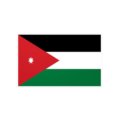 Autocollant drapeau jordanie rectangle en pvc résistant