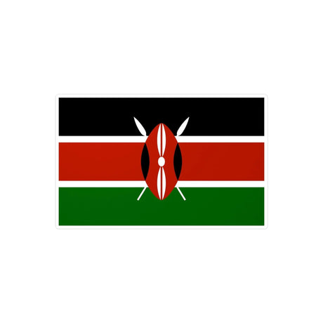 Autocollant drapeau kenya rectangle pvc résistant décoration