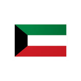 Autocollant drapeau koweït rectangle pvc résistant décoratif