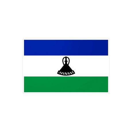 Autocollant drapeau lesotho rectangle pvc résistant
