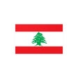Autocollant drapeau liban rectangle pvc résistant décoratif