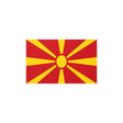 Autocollant drapeau macédoine du nord rectangle pvc résistant