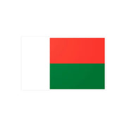 Autocollant drapeau madagascar rectangulaire pvc résistant