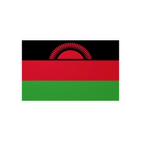 Autocollant drapeau malawi rectangle pvc résistant facile