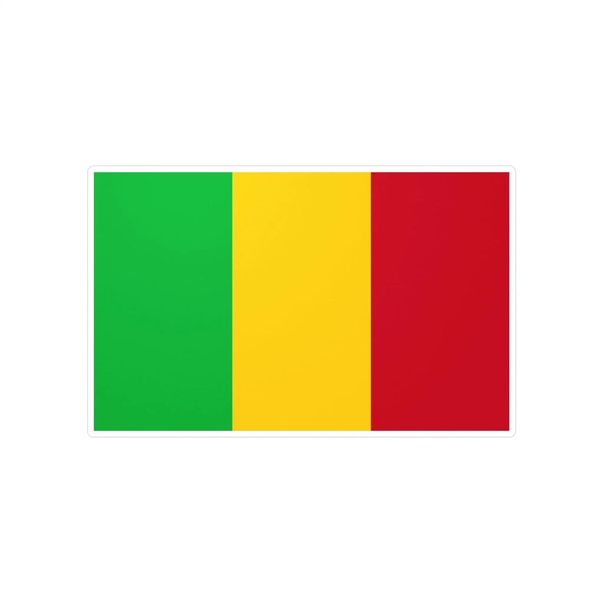 Autocollant drapeau mali rectangle pvc résistant décoratif