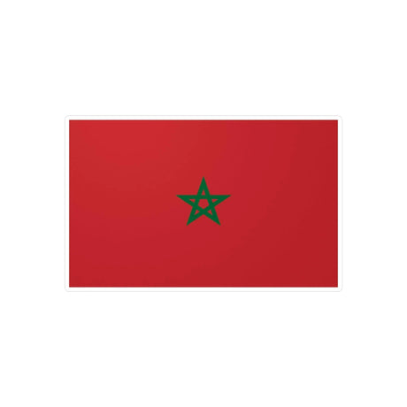 Autocollant drapeau maroc rectangulaire pvc résistant