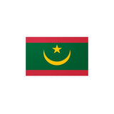 Autocollant drapeau mauritanie pvc forme rectangle résistant