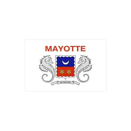 Autocollant drapeau mayotte rectangle pvc résistant