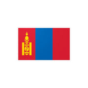 Autocollant drapeau mongolie rectangle pvc résistant