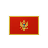 Autocollant drapeau monténégro rectangle pvc résistant