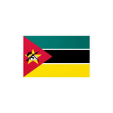 Autocollant drapeau mozambique rectangle pvc résistant